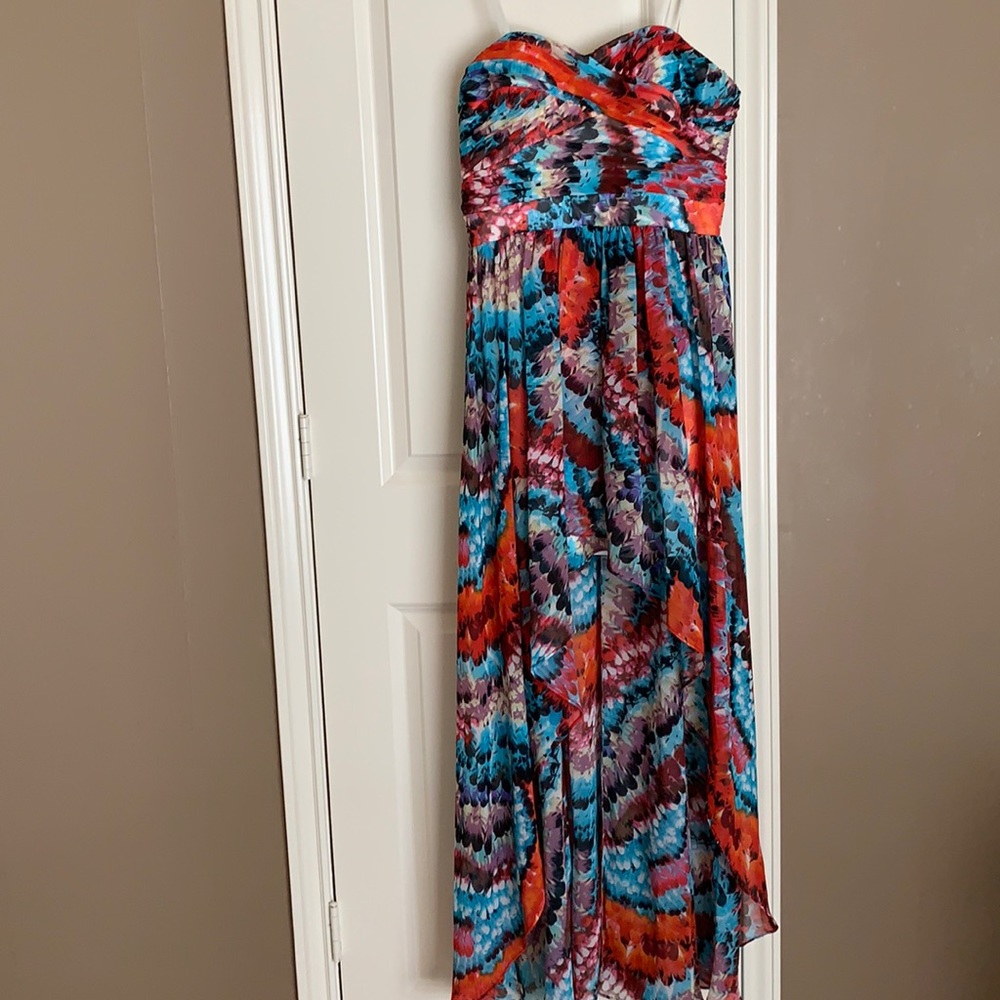 Aidan Mattox hi-low floral print dress - sz10